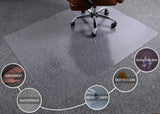 HOMEK Office Chair Mat for Carpet, 46" x 60" Studded Desk Chair Mat for Low Pile Carpeted Floors, Transparent Carpet Protector Mat for Office Chairs