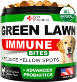 Vet Promise Grass Burn Spot Chews - Dog Urine Neutralizer for Lawn - 120 Grass Green Treats, Rocks - Pee Grass Spot Saver Caused by Dog Urine - Probiotics - Digestive Enzymes - Made in USA