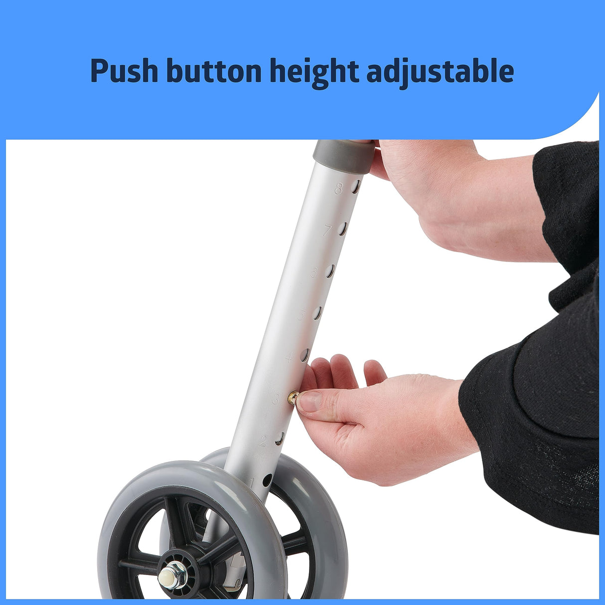 Medline Upright Aluminum Junior Folding Walker – Comfortable, Maneuverable, for Injury, Balance, Posture & Recovery