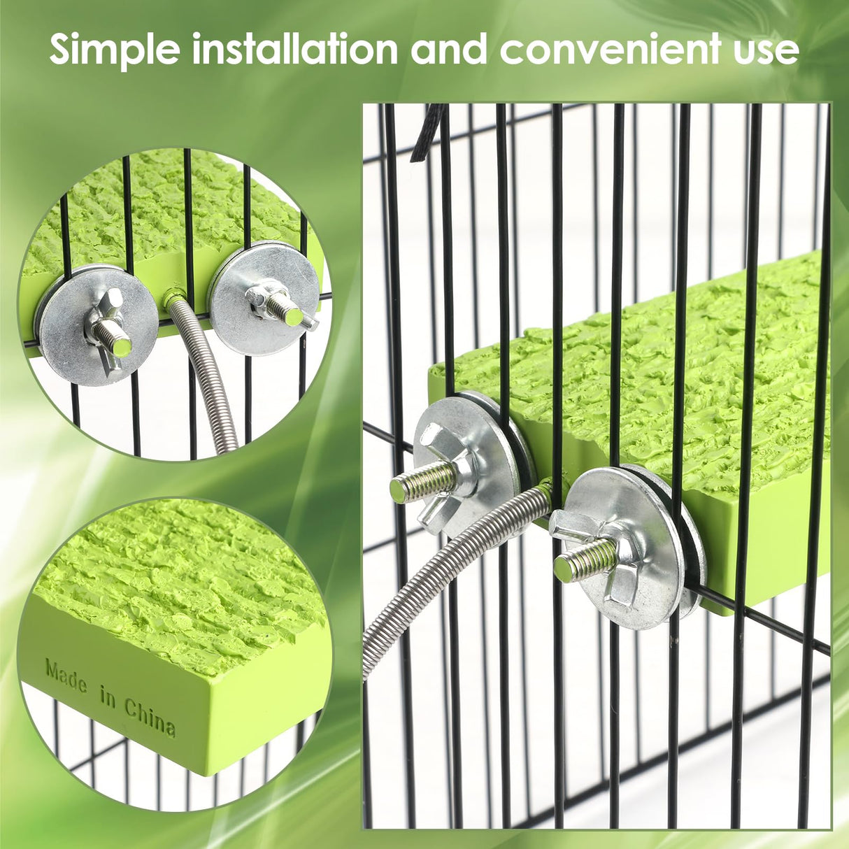 Bird Heater for Cage,Temperature-Adjustable Warm Bird Perch with Small Nest,12V 5W 91°F-118°F Range Warmer Perch Stand for Parrots,Cockatiels,Parakeets and Small Birds