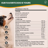 Veterinary Naturals Hemp & HIPS Joint Supplement for Dogs/Supports Relief from Hip and Joint Pain in Large, Aging Dogs (Regular, Beef & Bacon)