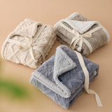 Bedsure Waterproof Dog Blankets for Bed - Pet Blanket for Bed Couch Protector Washable, Jacquard Coral Fleece Cat Throw Blanket, Soft Plush Reversible Furniture Protection, King, 86x108, Grey