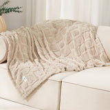 Luciphia 1 Pack 2 Small Dog Blanket Washable Pet Bed Cover Soft Fluffy Puppy Blanket with Premium Fleece 300GSM Cozy Calming Cat Blankets for Indoor Cats Beige 30x20 inch