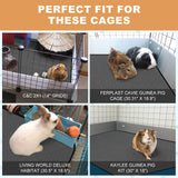 2 Pack Guinea Pig Cage Liners, Washable Guinea Pig Pee Pads Waterproof Reusable & Anti Slip Guinea Pig Bedding Fast and Super Absorbent Pee Pad Tarp Bottom for Small Animals (Dark Grey 24" X 47")