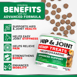 YUMA'S Hemp Hip and Joint Supplement for Dogs - Glucosamine for Dogs - 170 Joint Pain Relief Chews - Chondroitin, MSM - Hemp Oil - Advanced Canine Health Supplement - Mobility Support Treats