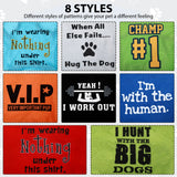 8 Pieces Dog Shirts Boy Funny Printed Puppy Clothes Summer Male Soft Dog Clothes Breathable Pet T Shirts Outfits Puppy Clothing Fit for Small and Medium Dogs(Medium)