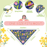 Bulyoou 500 Pcs Summer/Spring Dog Bandanas Bulk Adjustable Dog Bandanas for Groomers Hawaiian Washable Pets Scarf Bibs Costume Accessories for Small to Large Pets Grooming Supplies(Spring)