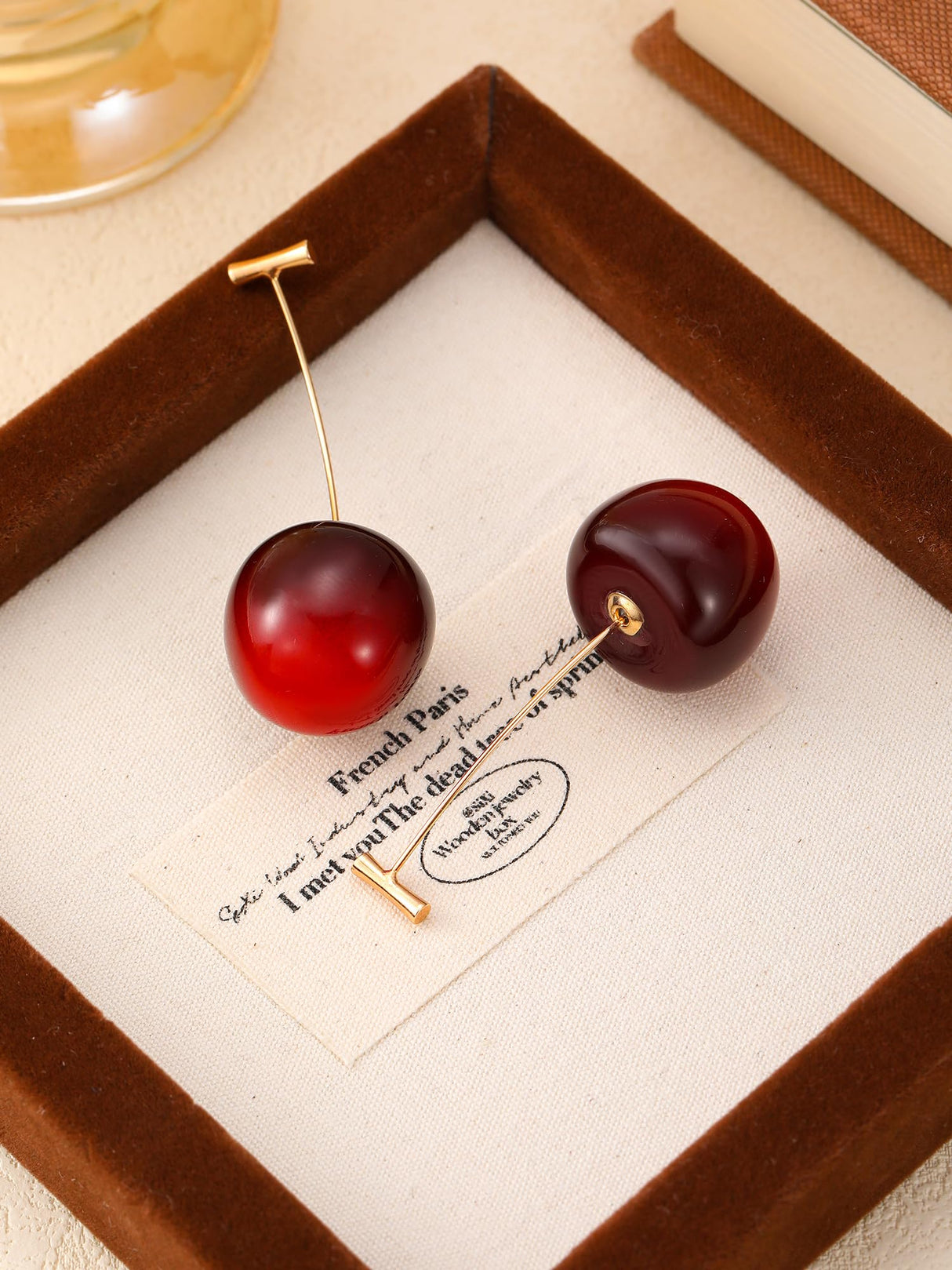 1 Pair Large Charming Cherry Drop Earrings - Vibrant and Playful Fashion Accessory for Women