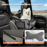 Center Console Dog Car Seat with Breathable Mesh Cover, Pet Puppy Car Seat, Middle Console Dog Armrest Booster Seat with Ventilated Mesh for Small Dogs&Cats