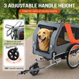 Ktaxon 2-in-1 Pet Bike Trailer, Heavy Duty 132lbs Load Capacity Foldable Dog Wagon with Quick Release Wheels, Bicycle Stroller for Large Dogs and Small to Medium Pets, New Upgraded Quick-Install Frame