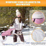 iBuddy Dog Winter Coat for Large Dogs, Easy on Dog Snow Coat Velcro Waterproof Pet Puffer Jacket with Harness Hole Adjustable Reflective Quilted Pet Cold Weather Vest Wind-Poof for Pitbull Boy Girl