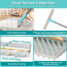 Load image into Gallery viewer, Carpet Rake for Pet Hair Removal Tool, Reusable Pet Hair Remover Broom, Dog&amp;Cat Hair Remover Scraper Rake with 54” Adjustable Long Handle, 3 Pcs Carpet Brush Rake for Rugs, Mats, Couch, Furniture
