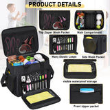 GMAK Large Pet Grooming Bag, Dog Grooming Tote Bags Supplies Organizer Case Pets Tools Organizer Tote for Dog Cat Grooming Tool Kit and Accessories, Black(Bag Only)