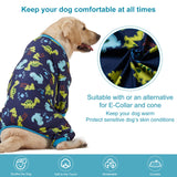 LovinPet Dog Clothing for Large Dogs: Dinosaur in The Jungle Print, Lightweight Stretchy Knit Pullover Puppy Pajamas, Big Dog Onesie. Large Breed Dog Jammies, Pet PJ's /3XL
