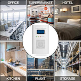 2 Pack Combination Gas & Carbon Monoxide Detectors - Plug in CO Alarm & Natural Gas Detector with Digital Display, CO Detector & Combustible Gas Detector for Home, Easy to Read