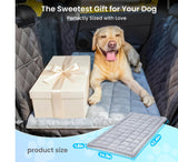 REEVAA Dog Bed Mat for Car Backseat [Extra-Thick & Chew-Resistant], Road Trip Bed to Fully Protect Dog's Safety, Fits Trucks/SUVs Back Seat Cover Extenders, Grey, 54x24x1.8 inch