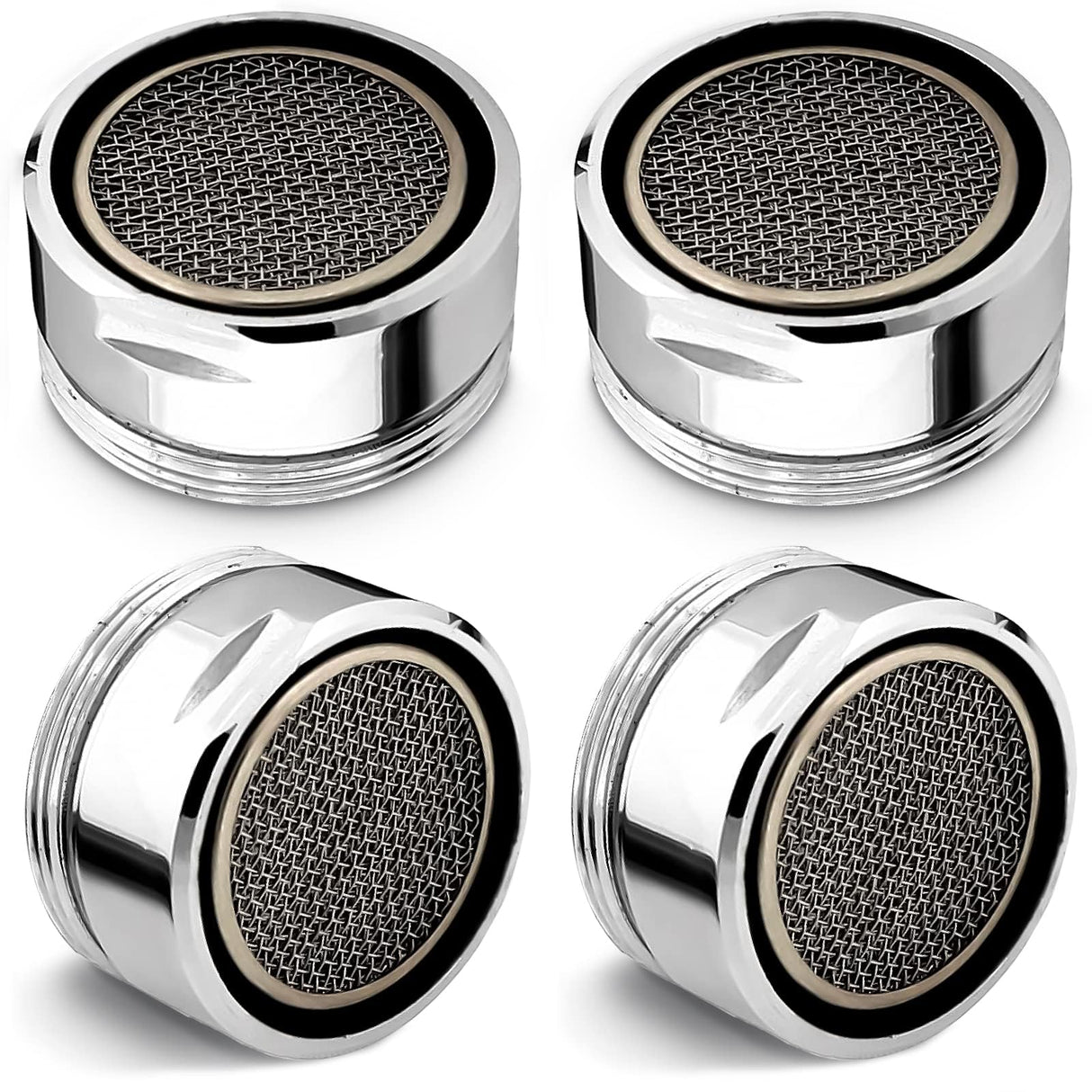 4Pcs Bathroom Faucet Aerator Replacement - 15"/16" 24mm Kitchen Bathroom Sink Attachment High Flow Aerator for Sink Faucet Aerators M24 Male Thread