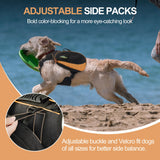 Dog Backpack Harness Suitable for Small Dogs, Adjustable Lightweight Pet Harness, Dog Carrying Bag Built-in Poop Bag Dispenser, Waterproof and Safe, Suitable for Hiking, Or Daily Walks, S
