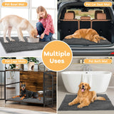 HOMEK Absorbent Dog Door Mat for Muddy Paws, 60" x 30" Chenille Indoor Mats for Entryway, Trap Dirt Front Door Mat Indoor Entrance Washable Non Slip Soft