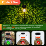 4 Pack Solar Light Replacement Top, Replacement Solar Light Parts for Lantern (Top 3.23 Inch, Bottom 2.83 Inch), Waterproof LED Replacement for Outdoor Garden, Pathway, Yard Lights & Decor