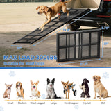 Dog Ramp for Car, 74"x 20" Large Folding Pet Stair Ramp with Non-Slip Mesh, Extra Wide Dog Steps for Medium & Large Dogs Up to 300LBS, Outdoor Portable Dogs Cars Ramp for Car SUV, Truck, RV