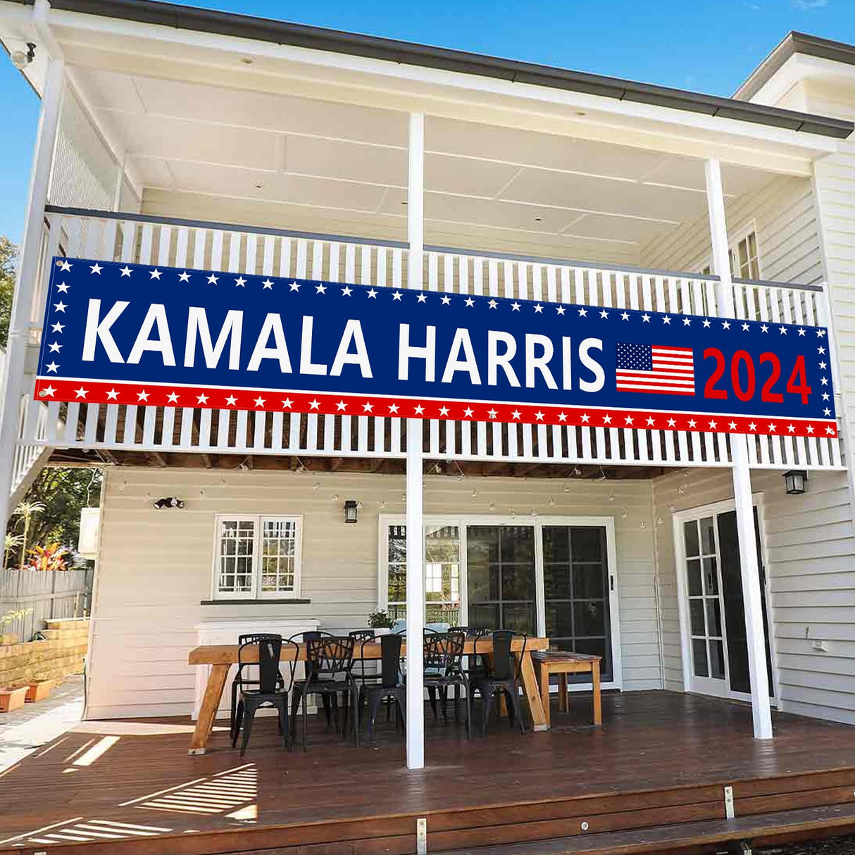 Probsin Kamala Harris 2024 Banner 120" x 20" Support Kamala Harris Election President Banner Yard Sign Party Supplies Photo Backdrop Poster Hanging Outdoor Gate Decor Fence Door Indoor Wall