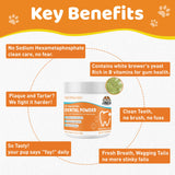 Dog Teeth Cleaning Powder - Natural Dog Dental Powder -Gentle Dog Breath Freshener, Dog Plaque and Tartar Remover, Vet Formulated No Sodium Hexametaphosphate- 60 Scoops, 4.23oz (120g)