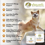 Wholistic Pet Organics Colostrum for Dogs & Cats - Bovine Colostrum Powder - Cat & Dog Allergy Relief, Immune Support & Itching Skin Relief - Cat and Dog Vitamins for Itchy Skin - 2 oz - 140 Scoops