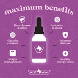 Wild Acre Milk Thistle for Dogs - Max Strength Liver Support, Cleanse & Detox - Natural Bacon Flavor - Simply Add to Food - Picky Pup Approved, 2 oz (60mL)