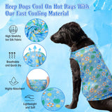 Dansydaisy 5 Pack Dog Cooling Shirts Quick Dry Vest Mesh Breathable Instant Cooling Dog Vest Lightweight Summer Beach Hawaii Jacket Collar for Outdoor Walking Hunting Hiking Clothes (S)