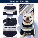 ZOARVEXD Dallas Small Dog Sweater Football Theme Turtleneck Knit Dog Sweaters for Small Pets Warm Winter Cat Dog Clothes