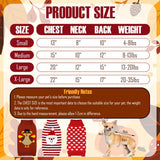 PAYHTOW 3 Pack Thanksgiving Christmas Valentine Dog Sweater, Knit Holiday Dog Sweater Thanksgiving Fall Warm Sweaters Outfit Clothes for Small Medium Large Dogs Pets (Turkey & Santa & Heart, X-Large)