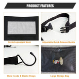 Universal Dog Car Barrier,Dog Net for Car Divider,Pet Barrier with Mesh Organizer for Cars,SUVs & Trucks,22"×18", Breathable & Easy to Install