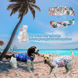 Uadonile Dog Cooling Shirts, Medium Dog ShirtsDog Clothes for Boy Girl Dogs, Dogs Cooling T-Shirts for Pug, Pitbulls, Dog Summer Shirts Hawaiian, M, 2 Pcs