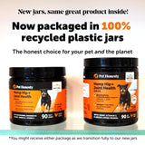 Senior Hemp Hip & Joint Supplement for Dogs - Dog Joint Supplement with Hemp Oil & Powder, Glucosamine, Collagen, MSM & Green Lipped Mussel - Mobility for Senior Dogs (Chicken 90)