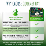Small Pet Select - Gourmet Hay Pet Food, Exclusive Treat Hay, Flowers, and Herb Blend, for Rabbits, Guinea Pigs, Small Animals, 2lb