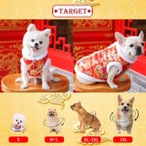 BAMY New Year Dog Dragon Robe Costume Warm Cat Cheongsam Winter Pet Clothes Vest of The Tang Dynasty Christmas Coat for Cats Teddy Bichon Small Medium Dogs (XXL (Chest Circumference 24.4in))