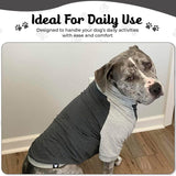 Tooth & Honey Dog Shirt for Medium Dogs – Breathable Cotton & Spandex Pullover with Full Underbelly Coverage – Grey Allergy & Summer Protection (Medium)