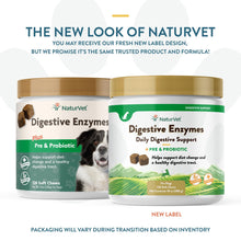 Load image into Gallery viewer, NaturVet – Digestive Enzymes - Plus Probiotics &amp; Prebiotics – Helps Support Diet Change &amp; A Healthy Digestive Tract – for Dogs &amp; Cats (Soft Chews, 120 Count)
