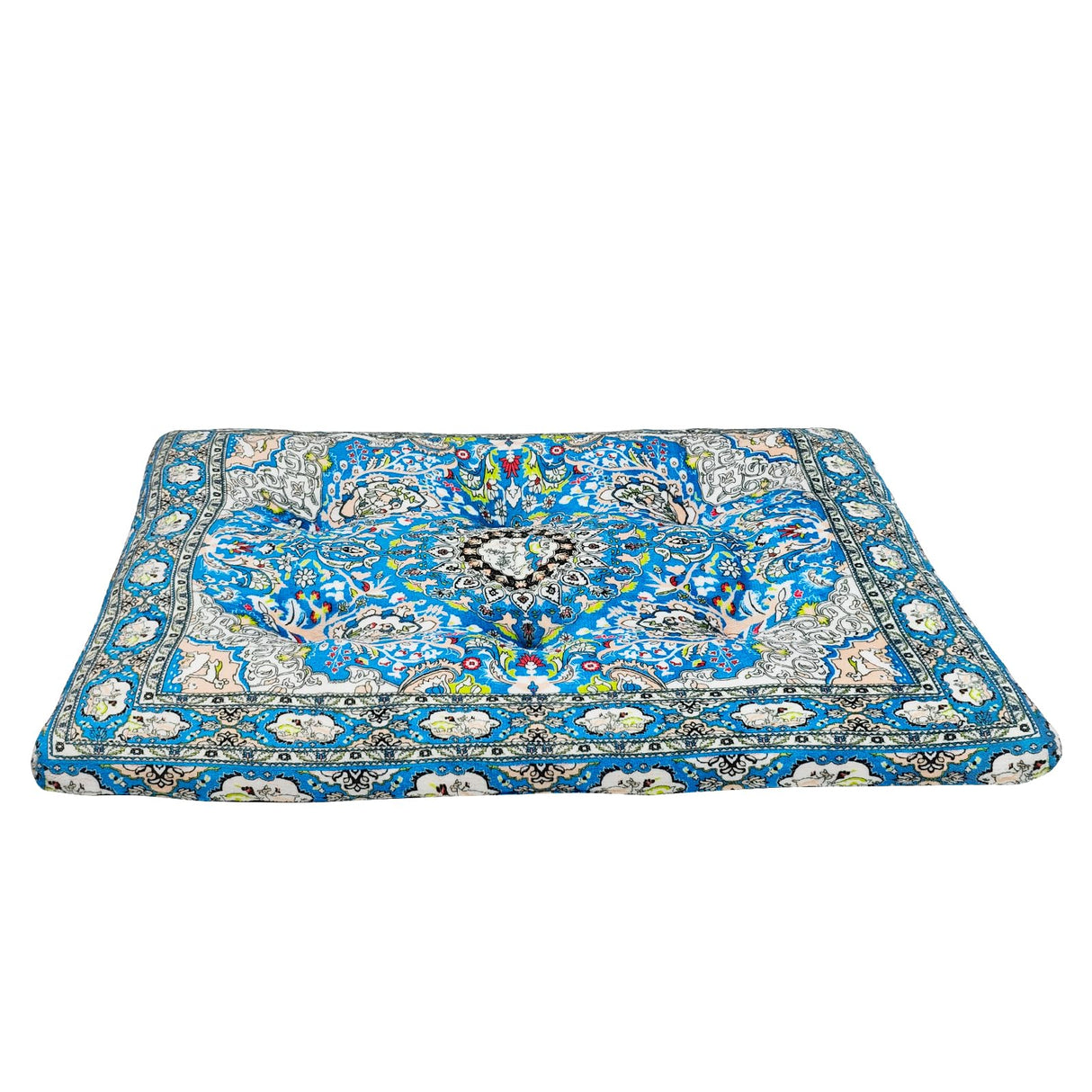 CZOXiViYC Washable Dog Crate Bed, Ultra Soft & Anti-Slip Crate Pad, Cozy Kennel Mat for Large/Medium/Small Dogs, Plush & Bohemian Dog Bed Mat(Blue, 23.0" L x 17.0" W x 2.3" H)