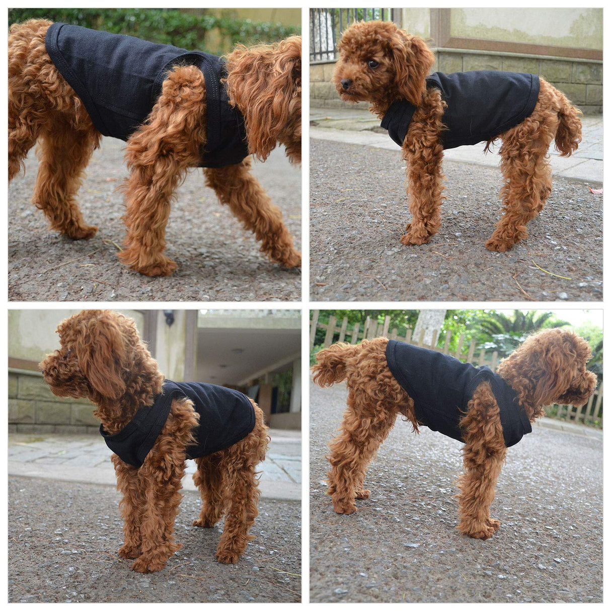 2018 Pet Clothes Dog Clothing Blank T-Shirt Tanks Top Vests for Small Middle Large Size Dogs 100% Cotton Dog Summer Vest Classic (XXXXL, Black)