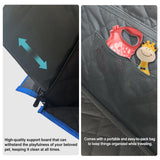 H HOH-Tech Back Seat Extender for Dogs (Black Blue S)