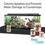 HugsandTails Under Pet Cage Mat for Bird Cages, Reptile Aquariums, Dog Kennels, Water-Resistant Pad for Hard Floors and Surfaces, 46 Inches x 96 Inches, Clear