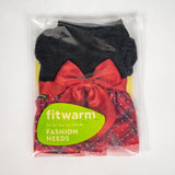 Fitwarm Christmas Puff Sleeve Dog Dress, Elegant Dog Christmas Outfit, Doggy Clothes for Small Dogs Girl, Pet Apparel, Black, Red, Small