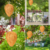 2 Pack Wasp Nest Decoy for Wasps Hornets Yellow Jackets Safe Hanging Wasp Deterrent Hornet Bee Wasp Trap Bags Waterproof Wasp Repellent Fake Cloth Wasp Nest for Home Garden Yard Outdoor