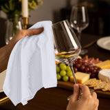 White Flour Sack Towels [12 Pack - 28 x 28 Inch] 100% Cotton Tea Towels for Cleaning & Drying - Highly Absorbent Kitchen Dish Cloth