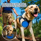 QUIBBLICK 36 Inch Soft Collapsible Dog Crate, Portable Travel Dog Crate for Indoor and Outdoor Use, Oxford Fabric Pet Carrier with Chew-Proof Mesh Window, Warm Blanket and Foldable Bowl, Blue