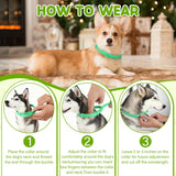 Trihood Natural Flea & Tick Prevention Dog Collars – 2-Pack Adjustable Waterproof Collars with Essential Oils (Lemon Eucalyptus, Citronella, Lavender, Linalool), Safe for All Breeds