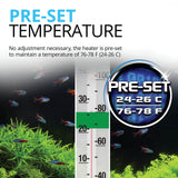 Fluval P50 Submersible Aquarium Heater – 50W, Preset 76-78°F for Freshwater & Saltwater Tanks up to 15 Gal, Shatterproof, Fully Submersible, LED Indicator, Durable & Safe Fish Tank Heater