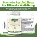 Lignans for Life Melatonin for Dogs & People, 6mg - 120 Capsules - Capsules - Pet Treats - Vitamins for Overall Health